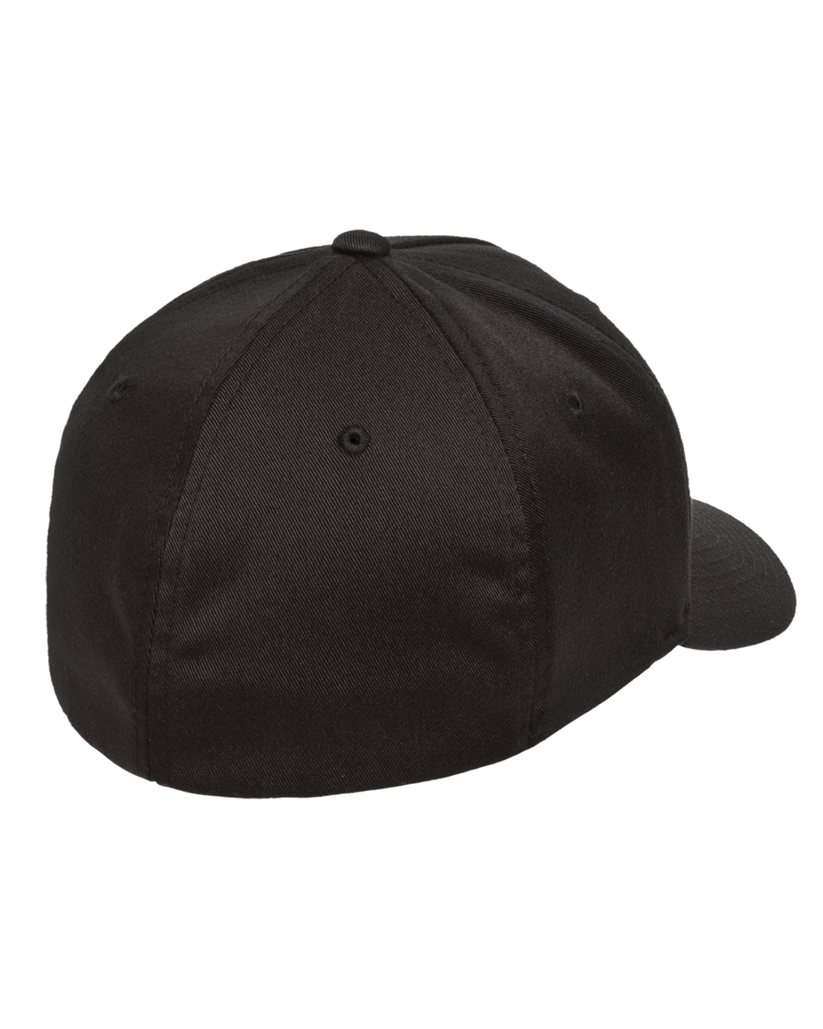 Flexfit 6560 Black Adult 5-Panel Poly 