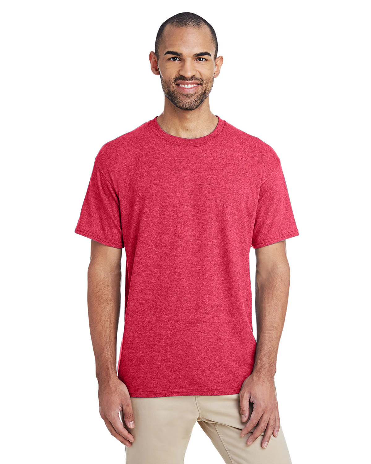 Gildan 8000 Heather Sport Scarlet Red Adult 5.5 Oz., 50/50 T Shirt | Jiffy  Shirts