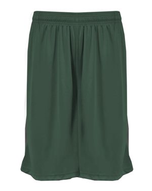 Badger 9 Elastic Waistband Athletic Performance Hem Short Kelly Green