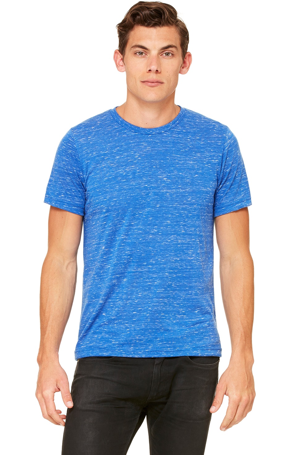 Bella + Canvas 3650 Grey Acid Wash Unisex Poly-Cotton Short-Sleeve T-Shirt