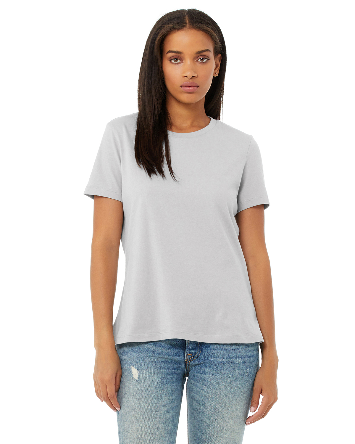 Women's Short Sleeve V-Neck Basic Solid Plain Tee Shirt (4PK: Sage