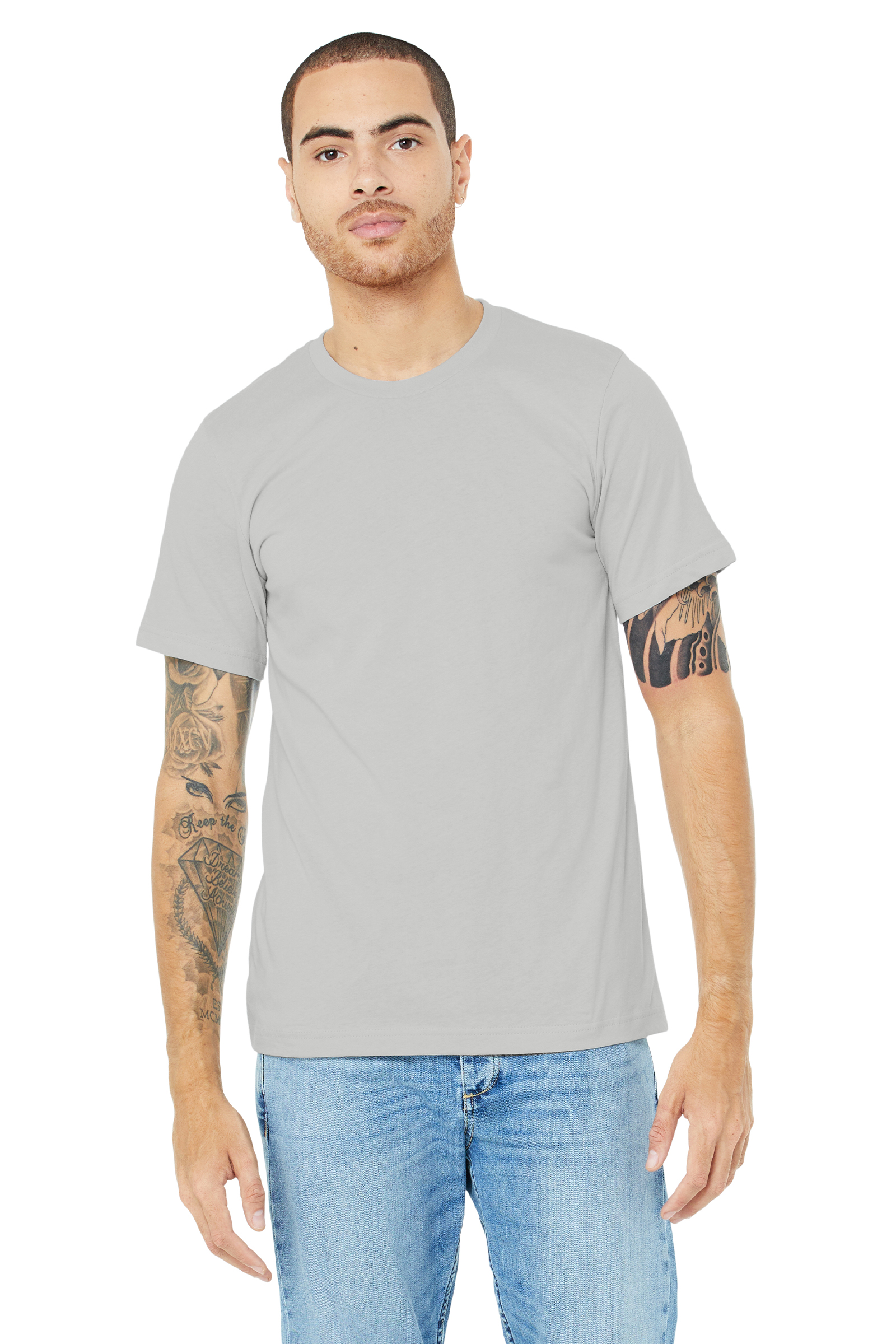 Silver grey t sales shirt