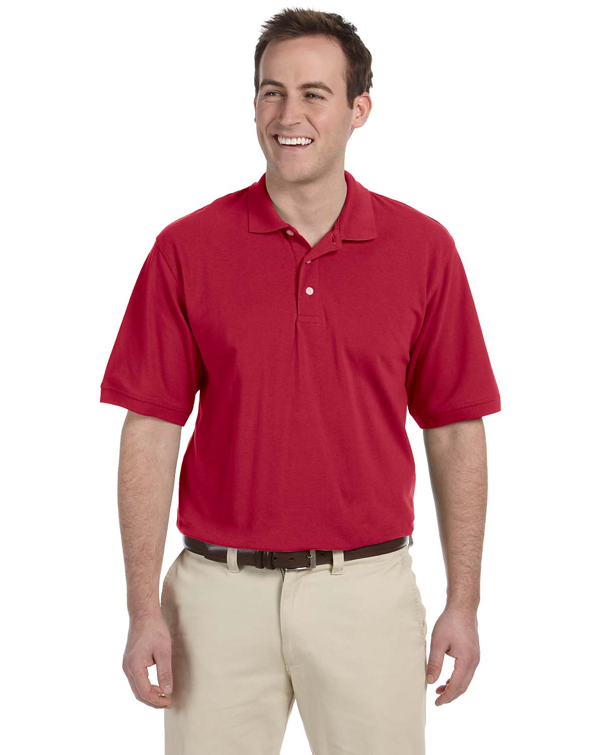 red polo khaki pants