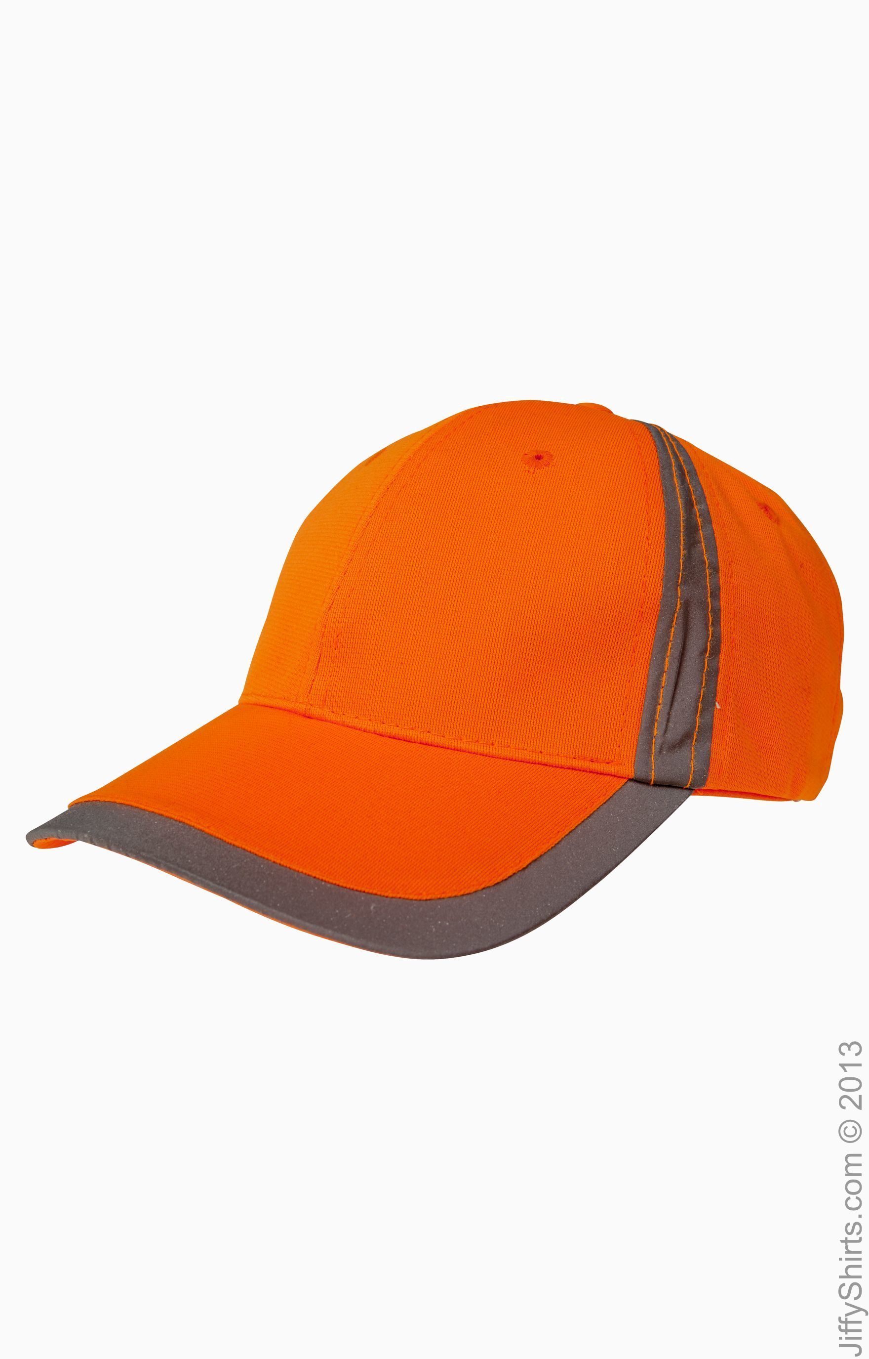 bright orange hat