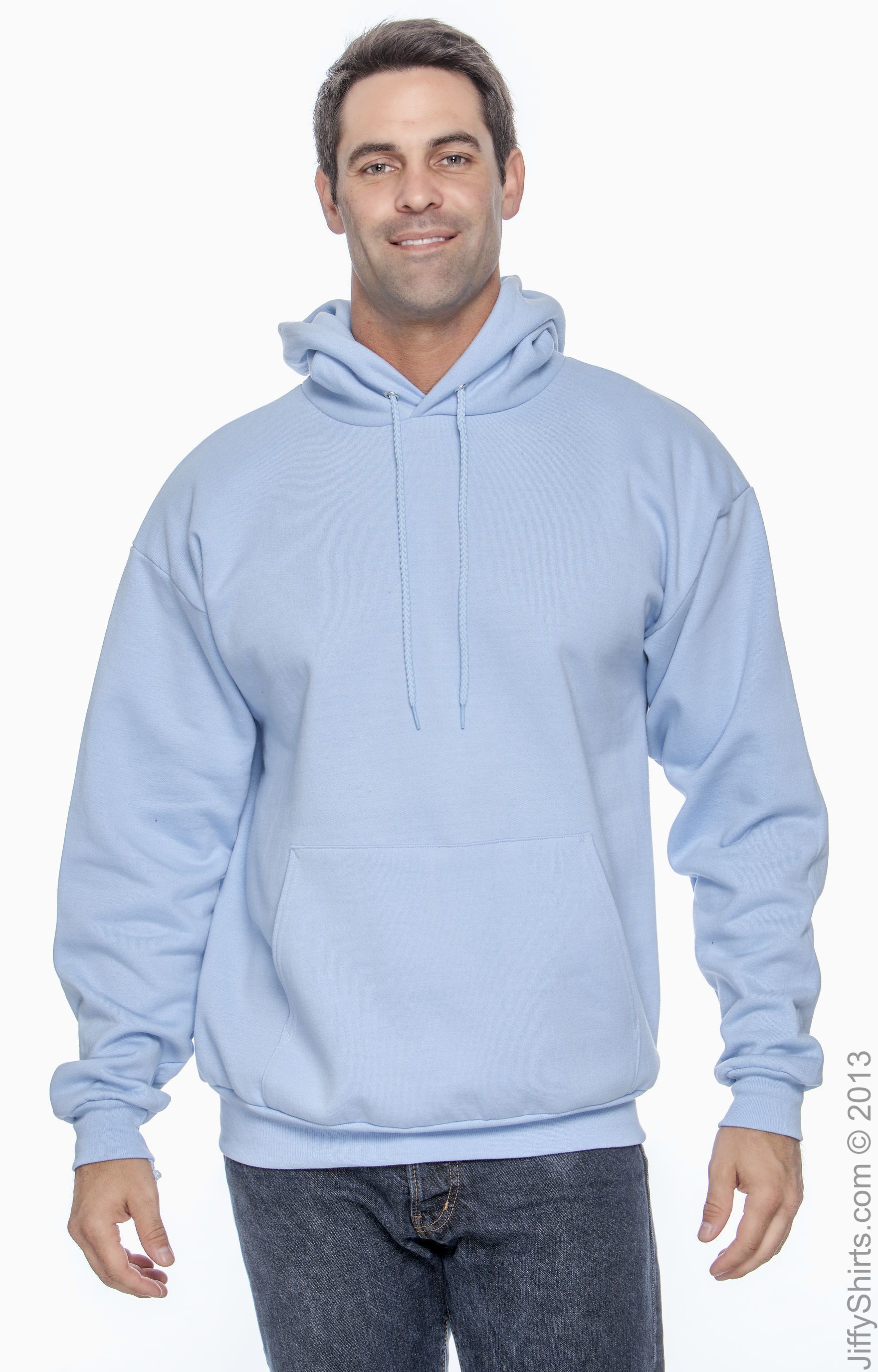 hanes light blue hoodie