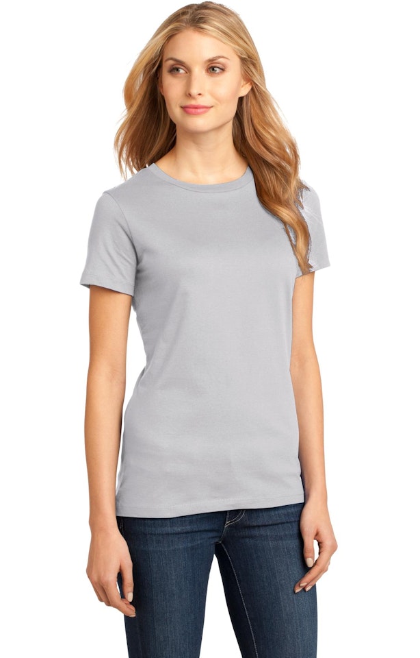 District DM104L Silver Ladies' Perfect Weight Tee | JiffyShirts
