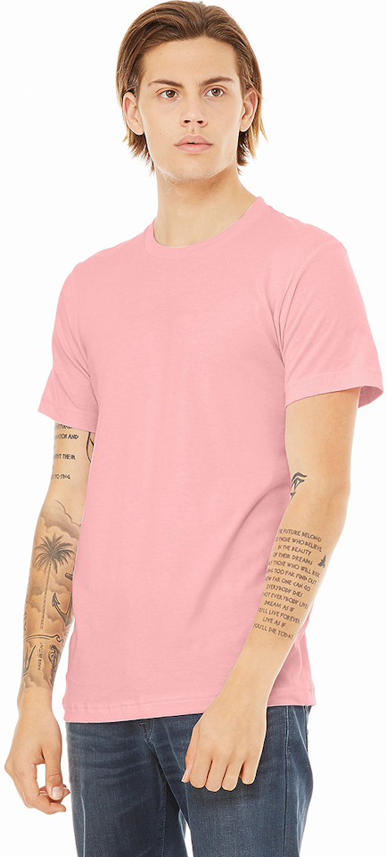 Bella + Canvas 3001C Unisex Jersey T-Shirt - Charity Pink - M