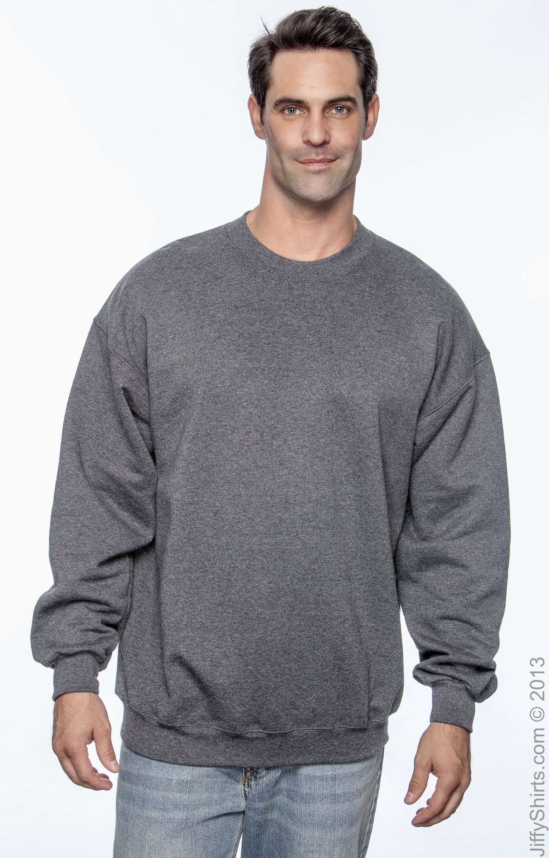 Hanes Tagless Organic Cotton Sweatshirt Jumper No Logo