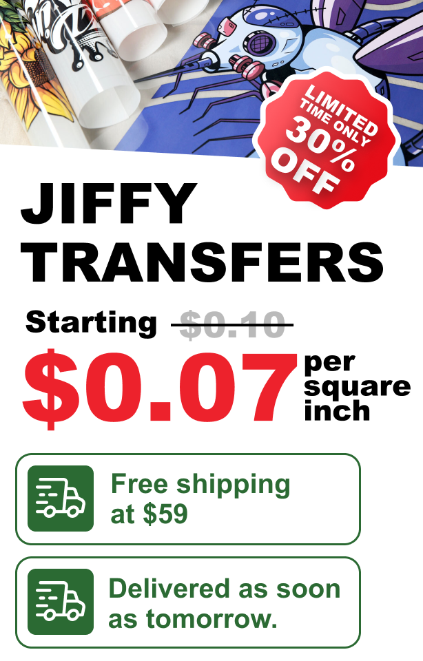 Wholesale Jiffy Transfers Award Winning Service Jiffy Shirts