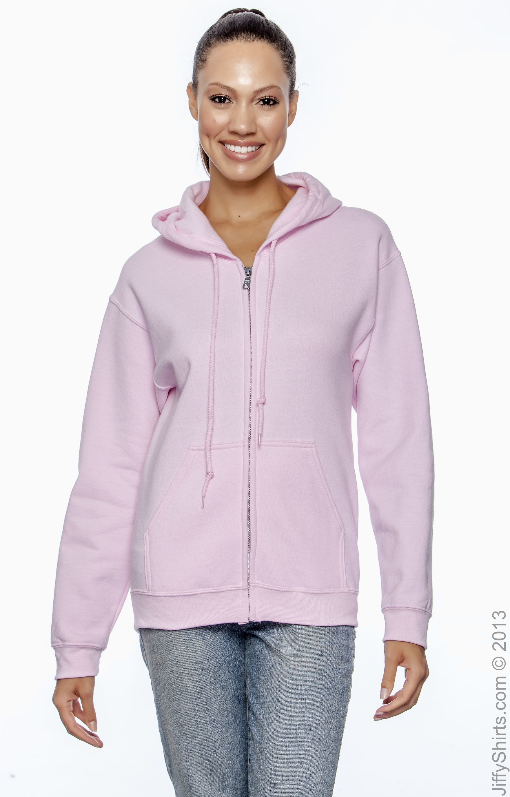 gildan light pink hoodie