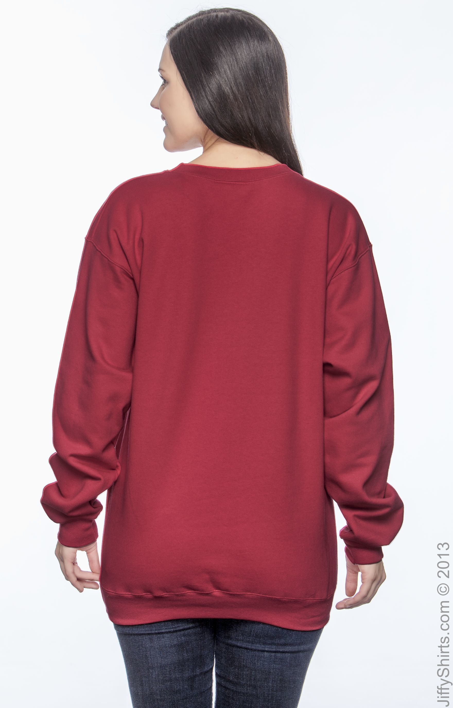 deep red sweatshirt
