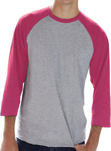 LAT 6930 - Fine Jersey 3/4 Sleeve Baseball T-Shirt $8.27 - T-Shirts