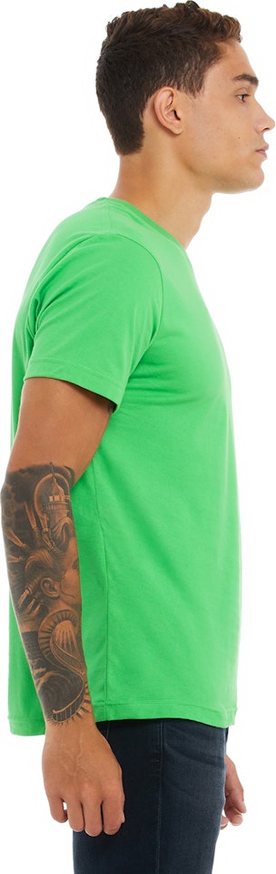 Jiffy T Green Synthetic Bella Unisex Shirt 3001c Shirts Canvas Jersey |