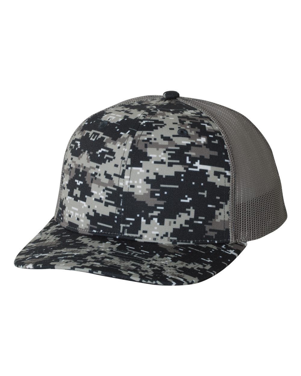 Structured Camo Baseball Cap - Navy Blue Digital Camouflage