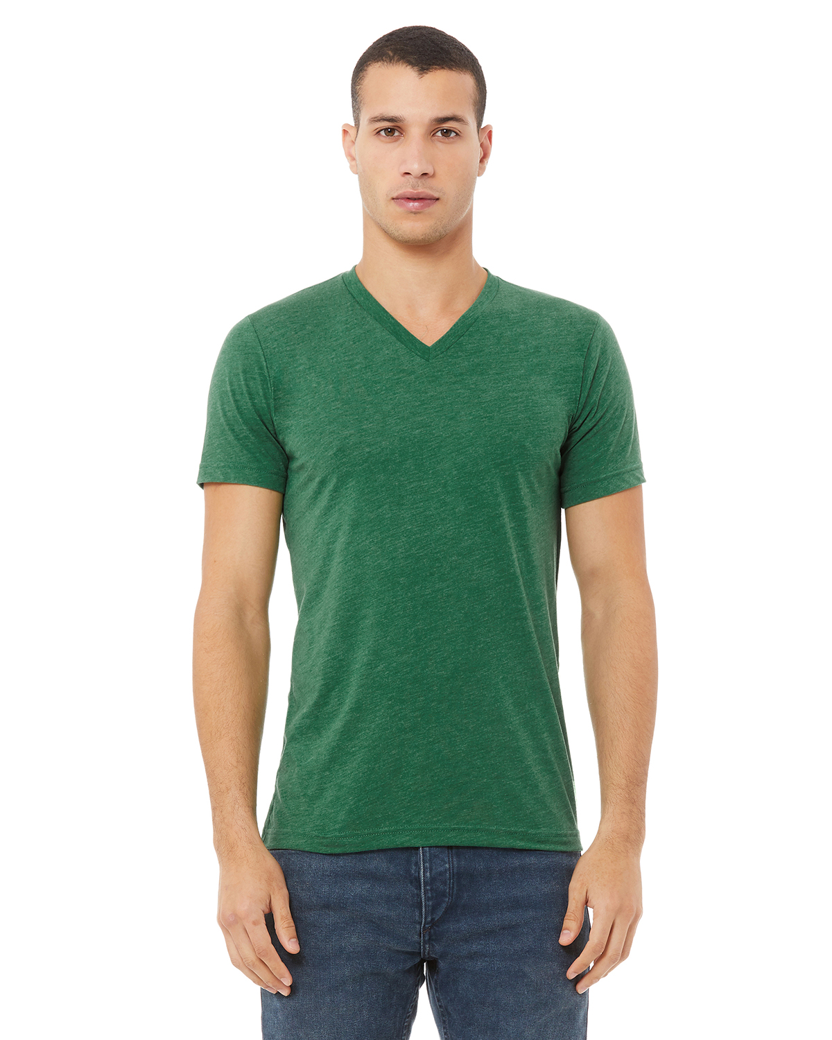 v neck green t shirt