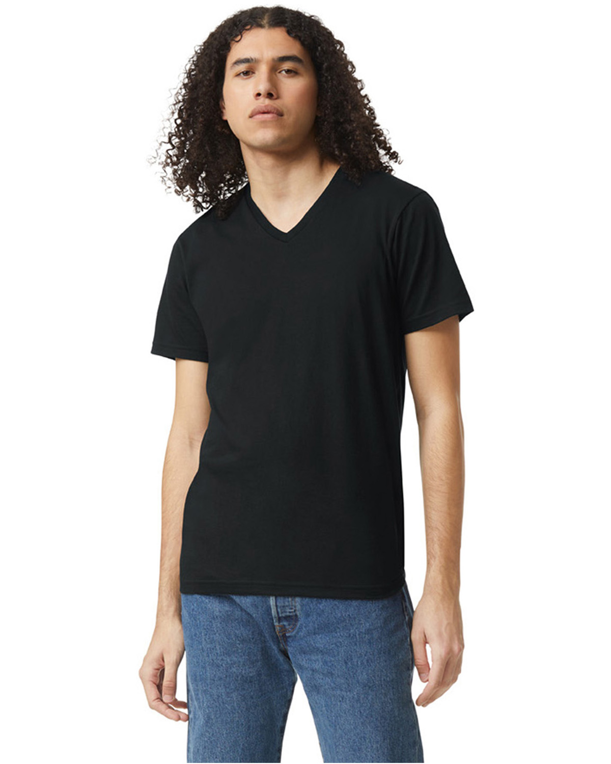 American Apparel 2006 Cvc Unisex Cvc V Neck T Shirt | Jiffy Shirts