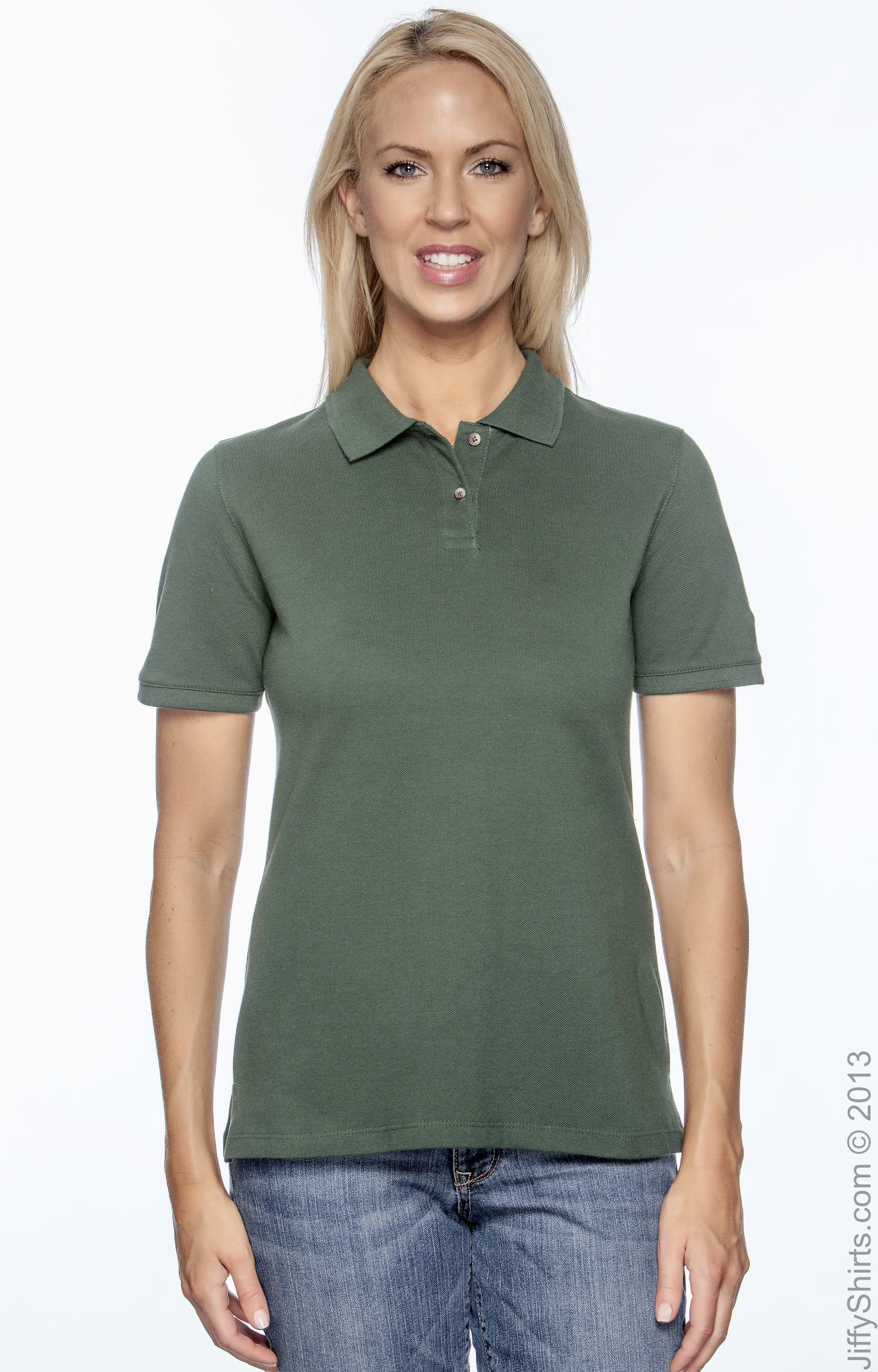 hunter green polo shirts for ladies