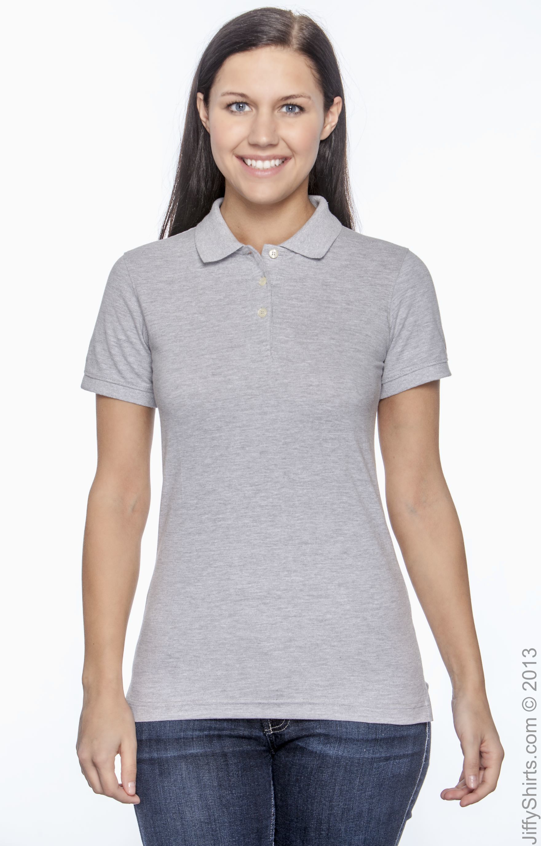 2XL YELLOW HAZE Anvil 8680A Ladies Pique Sport Shirt