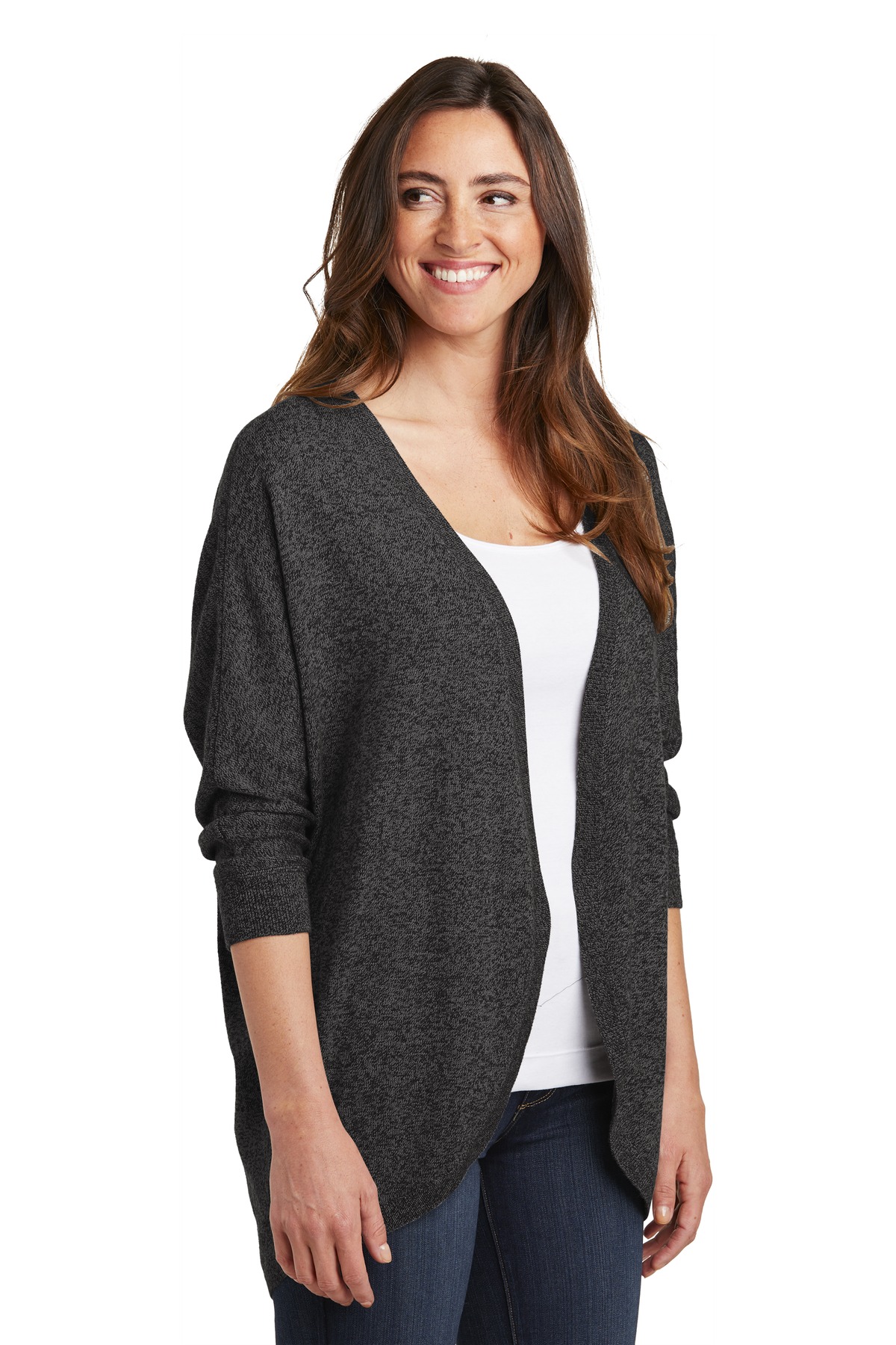 Ladies Marled Cocoon Sweater | JiffyShirts