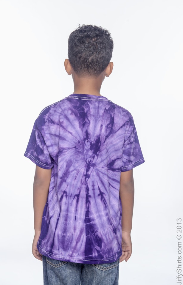 Purple Spider Tie-Dye Long Sleeve Shirts Kids