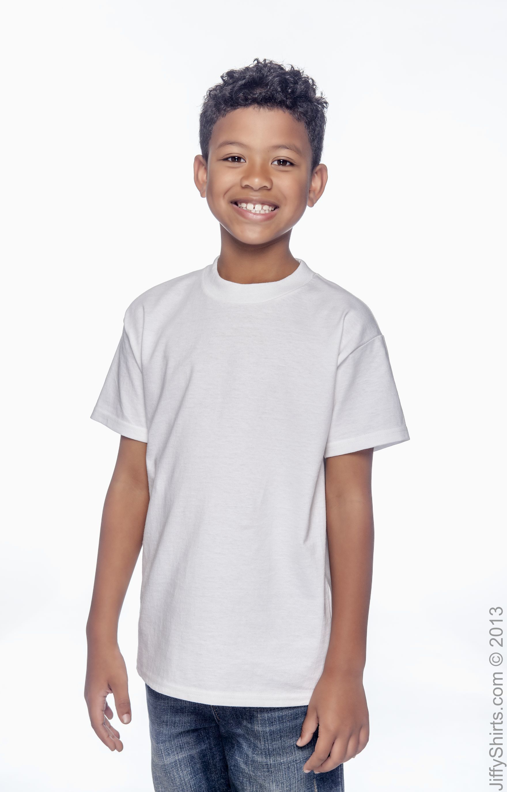 Hanes 54500 White Youth 6.1 oz 
