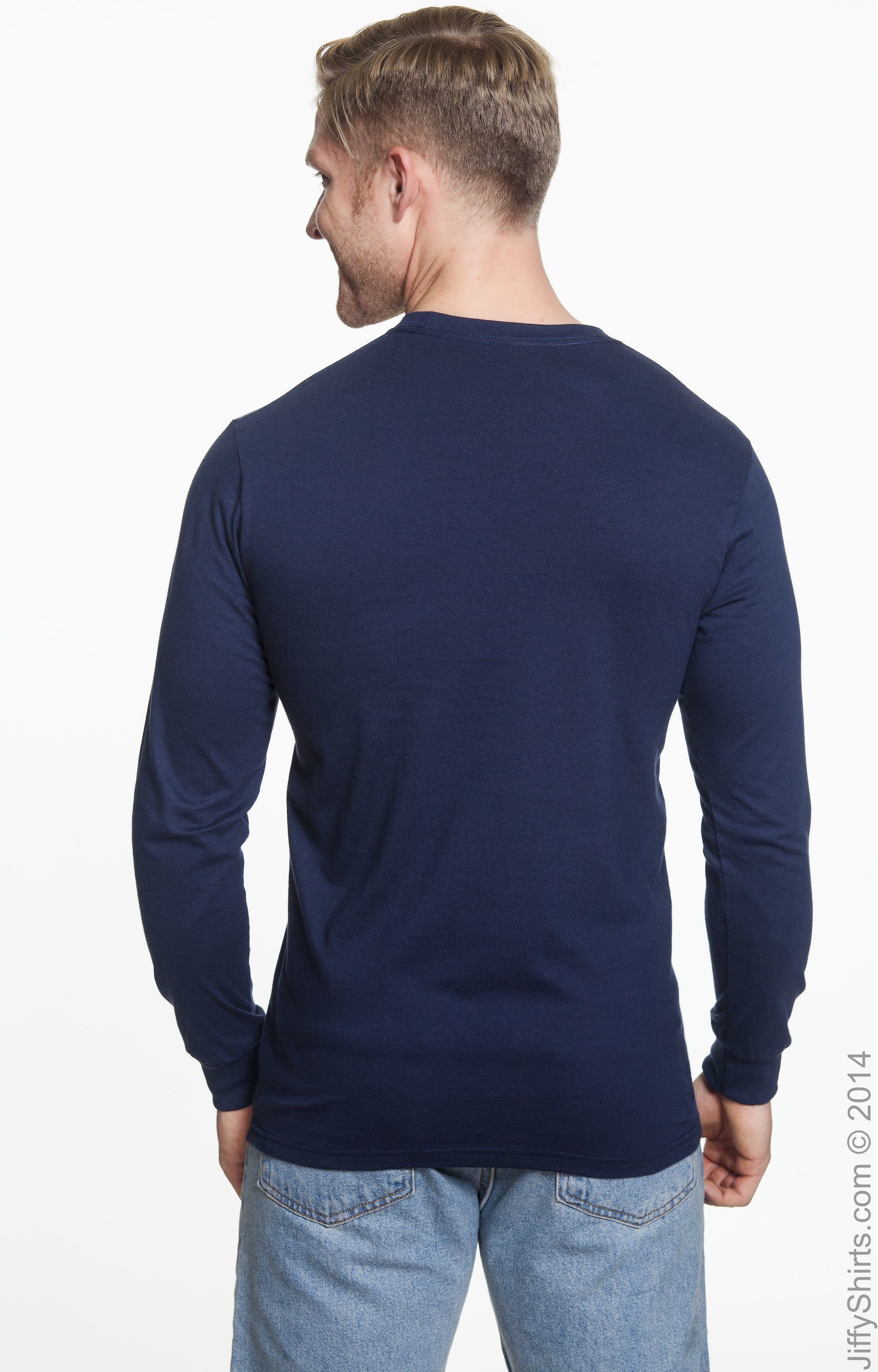NAVY Anvil Midweight Long-Sleeve T-Shirt