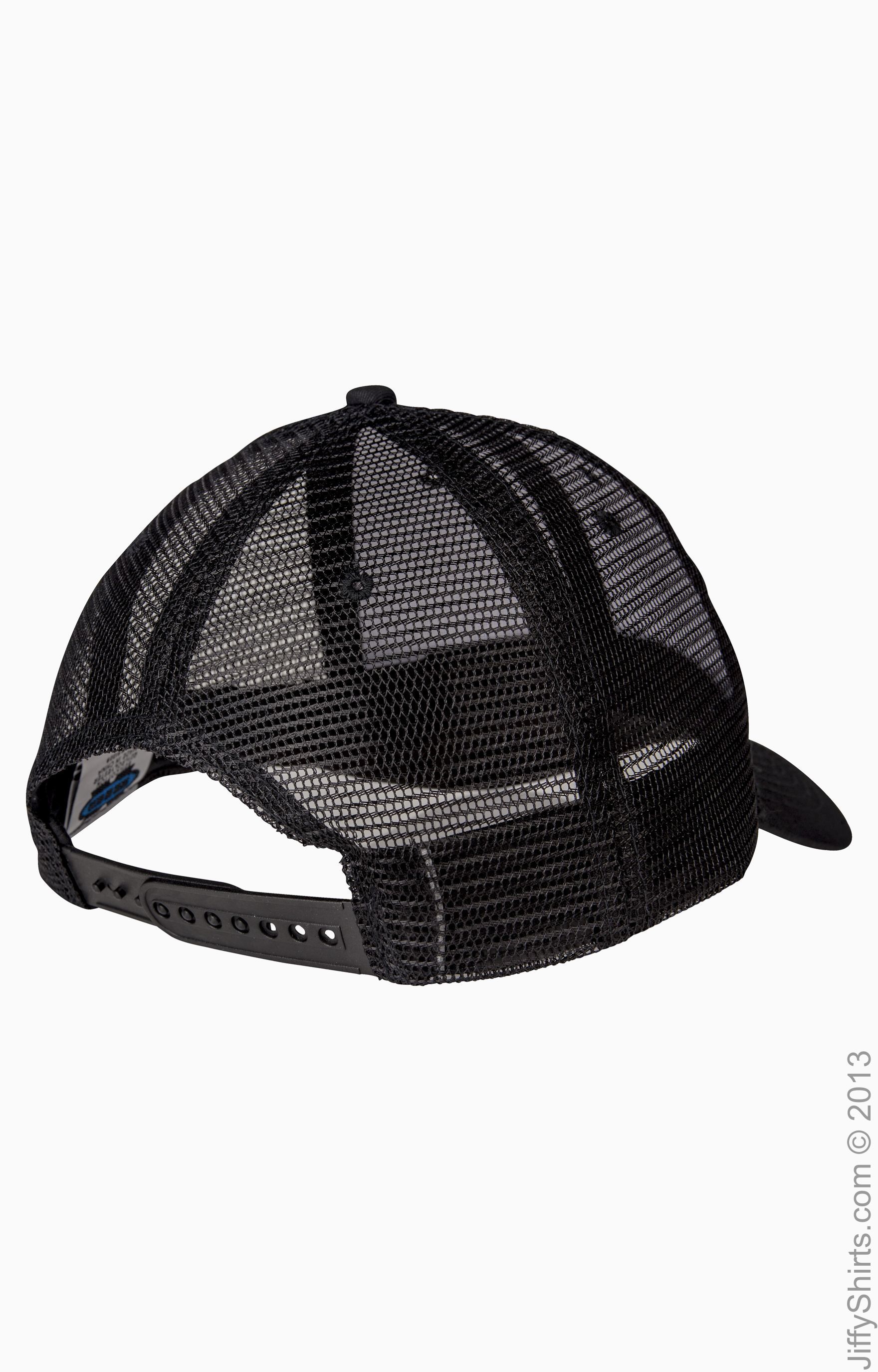 Black 6-Panel Structured Trucker Cap 