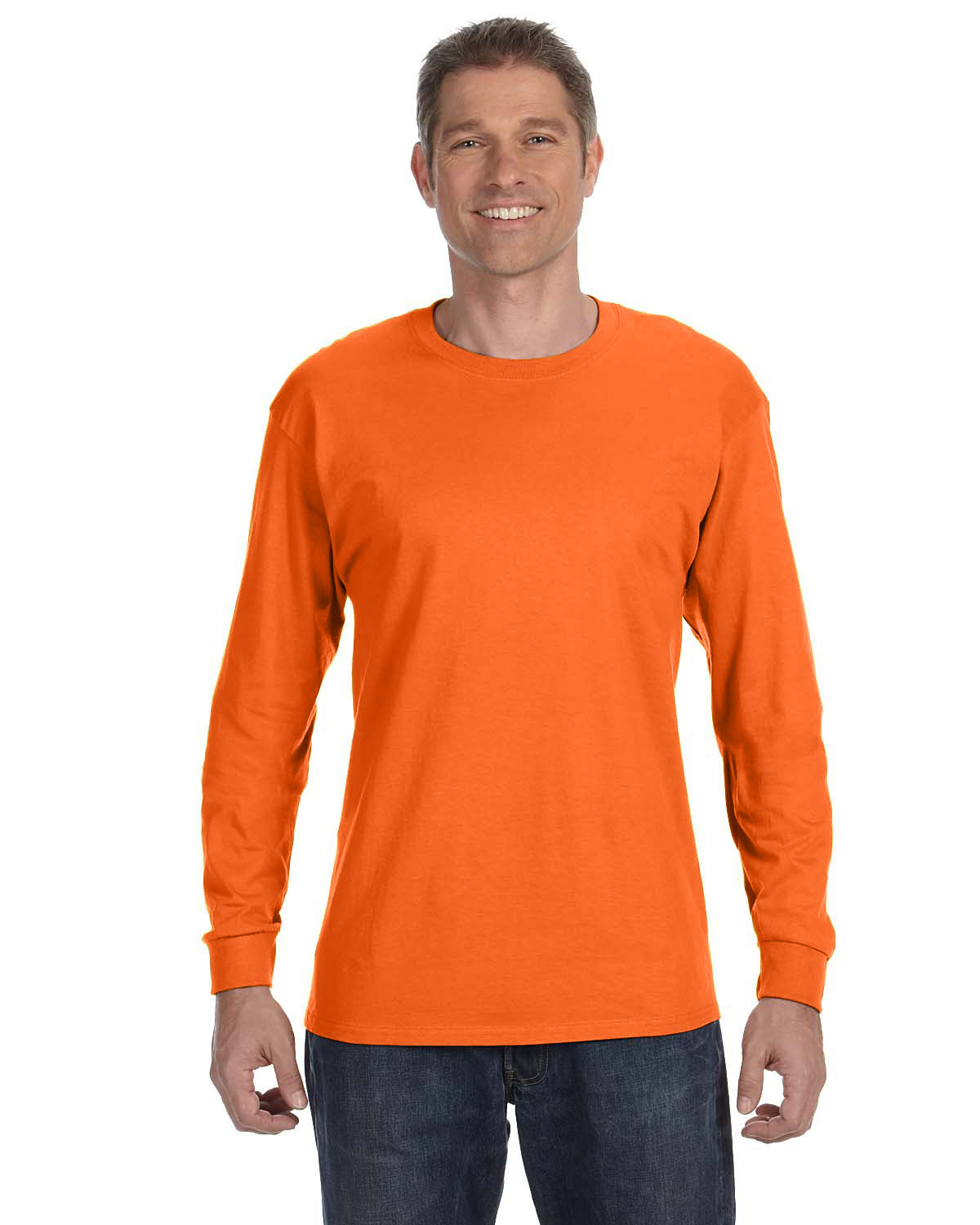 safety orange long sleeve shirt