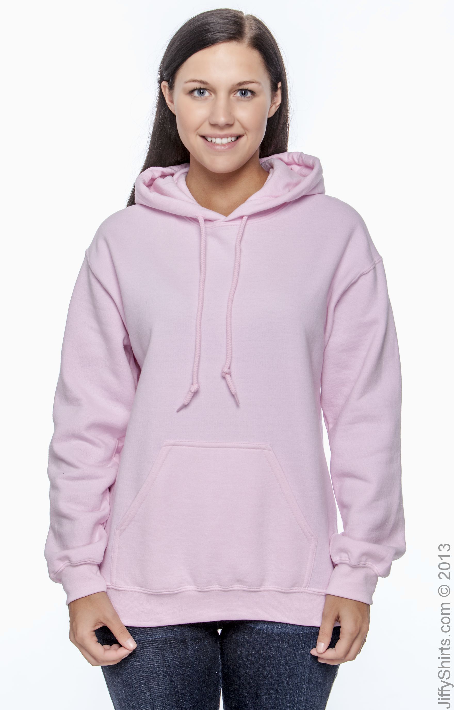 gildan light pink hoodie