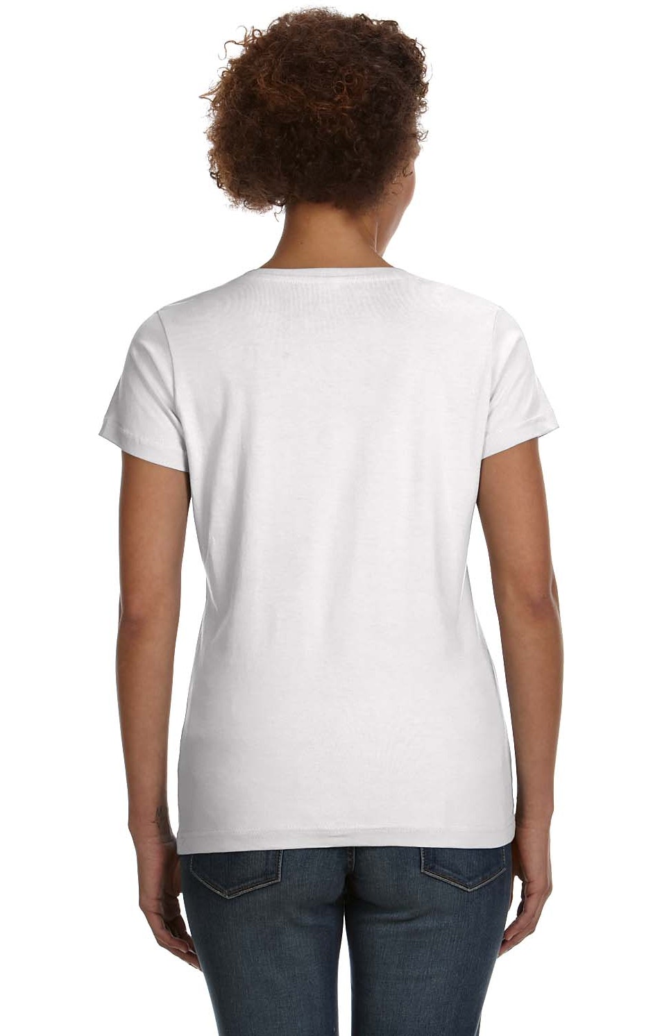 Lat 3507 Ladies' V Neck Fine Jersey T Shirt | Jiffy Shirts