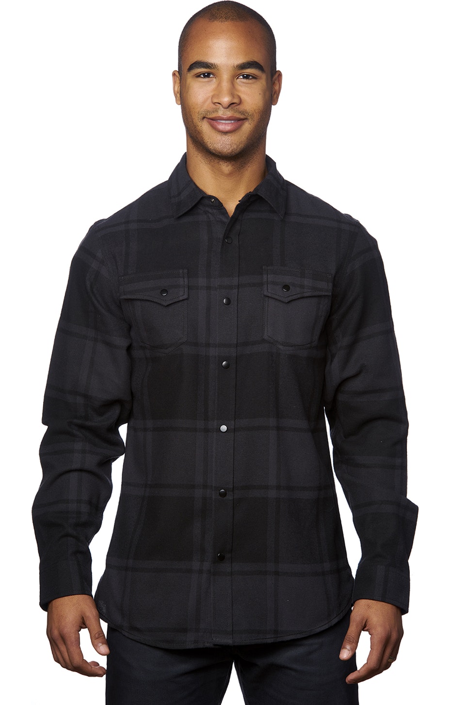 Burnside B8219 Men's Snap-Front Flannel Shirt | JiffyShirts