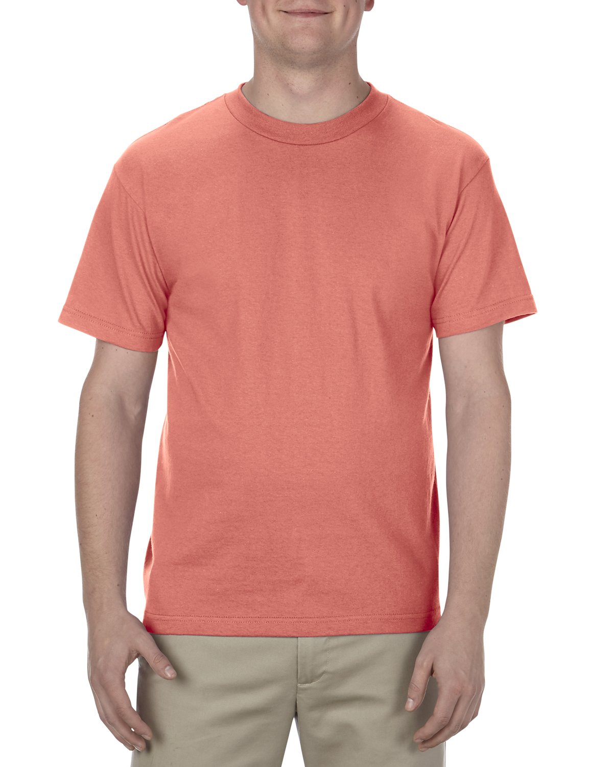 coral red t shirt