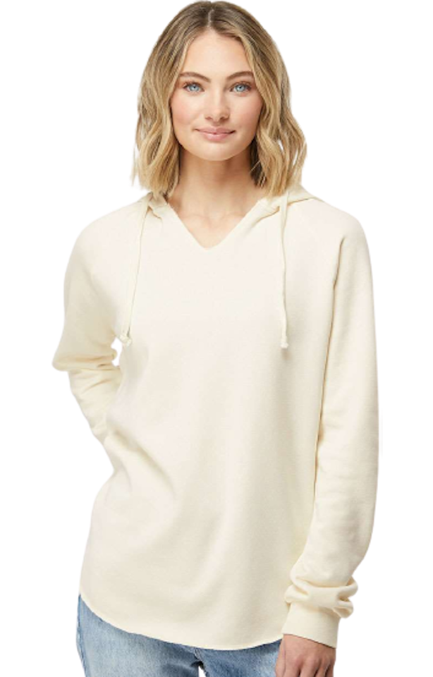 Women s Lightweight California Wave Wash Hooded Sweatshirt