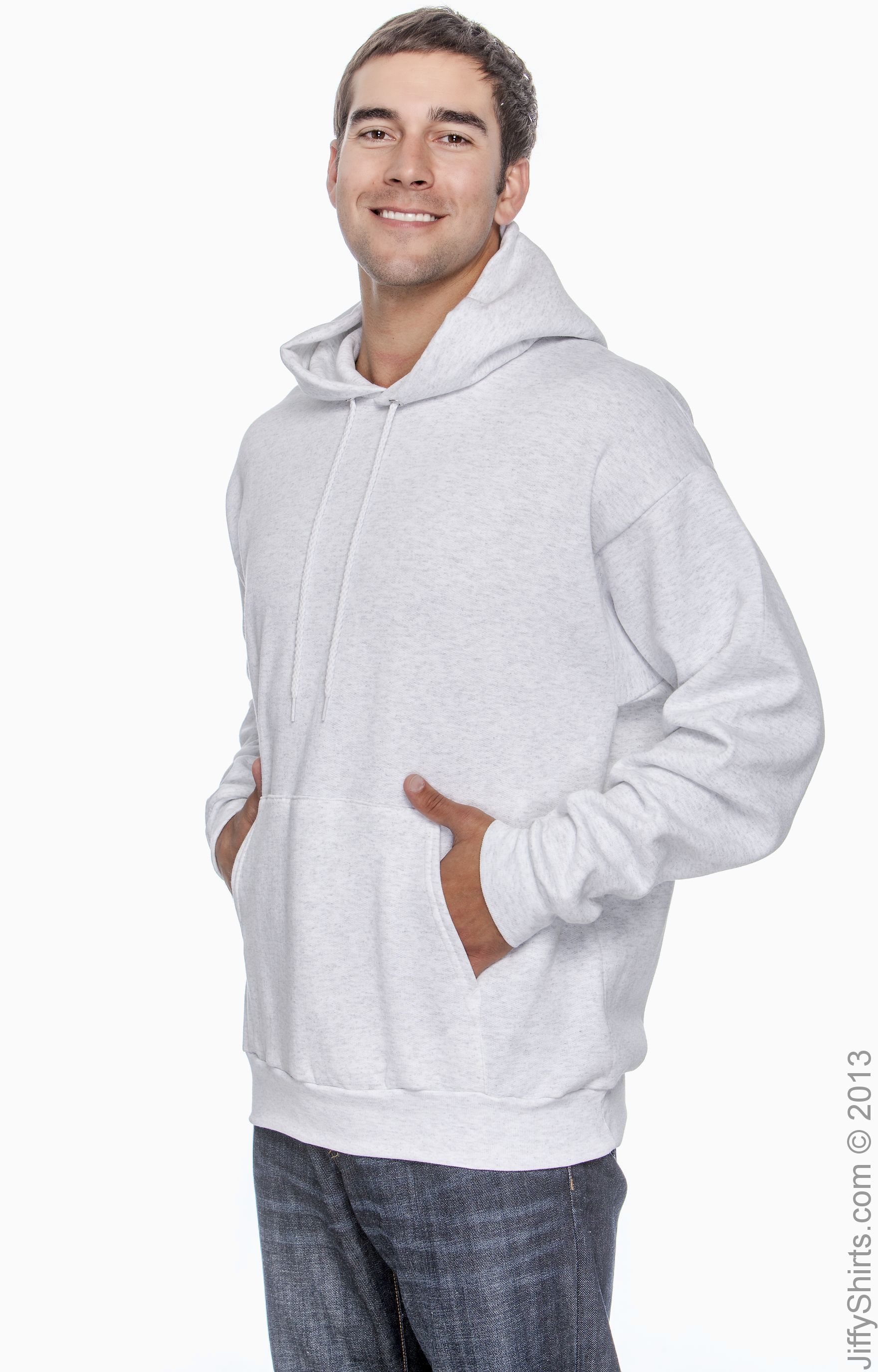 1 White Hanes P170 Mens EcoSmart Hooded Sweatshirt Medium 1 Pale Pink