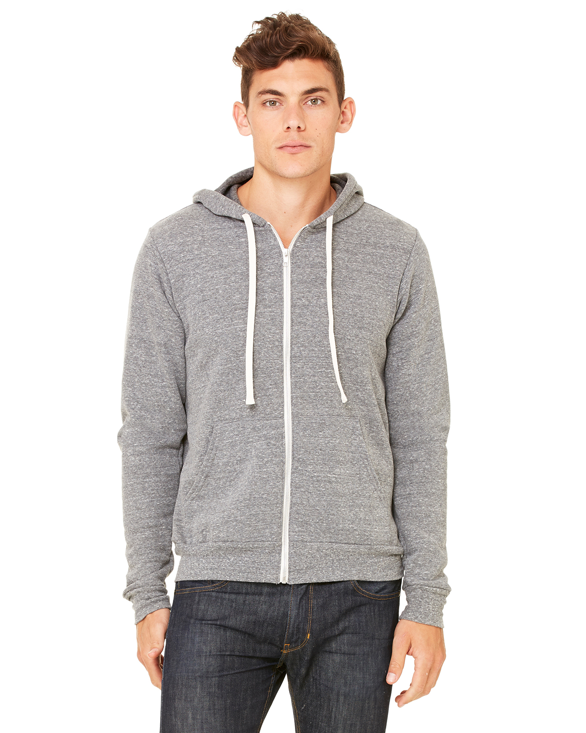 mens grey marl hoodie