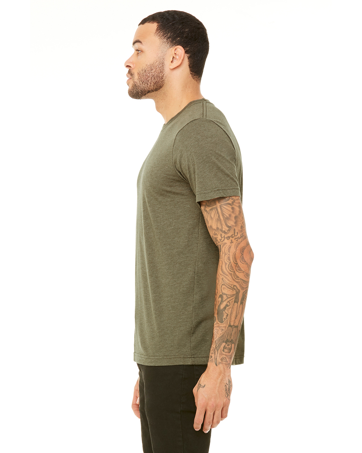 Bella + Canvas 3001CVC Heather Olive 