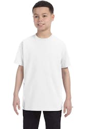 Gildan G500B White Youth Heavy Cotton™ 5.3 oz. T-Shirt | JiffyShirts