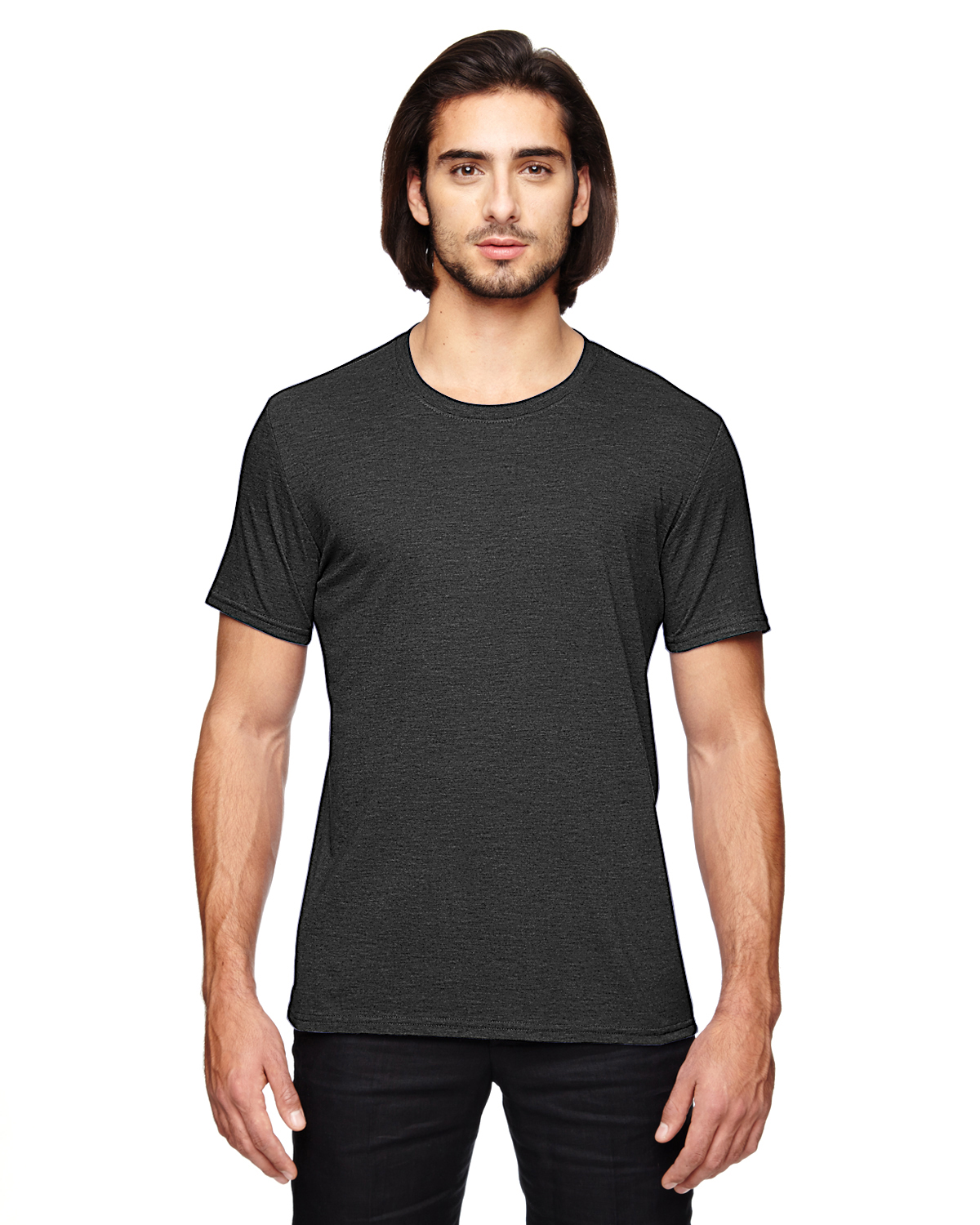 Anvil 6750 Heather Dark Grey Adult Triblend T-Shirt