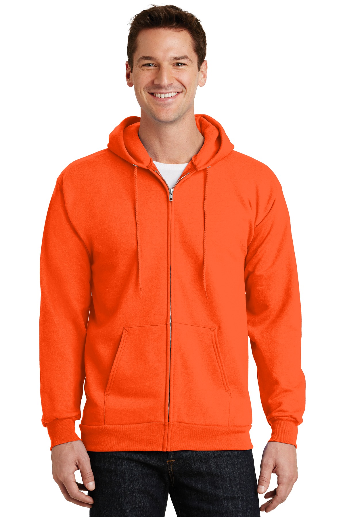 Burnt orange zip hot sale up hoodie