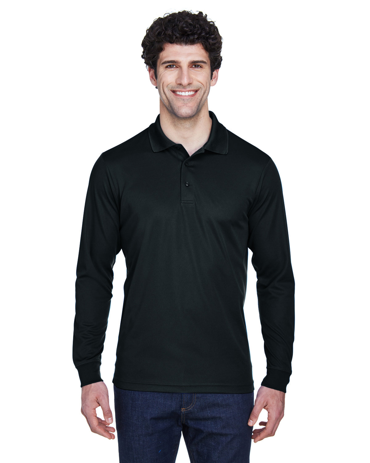 Core365 88192 Men's Pinnacle Performance Long Sleeve Piqué Polo