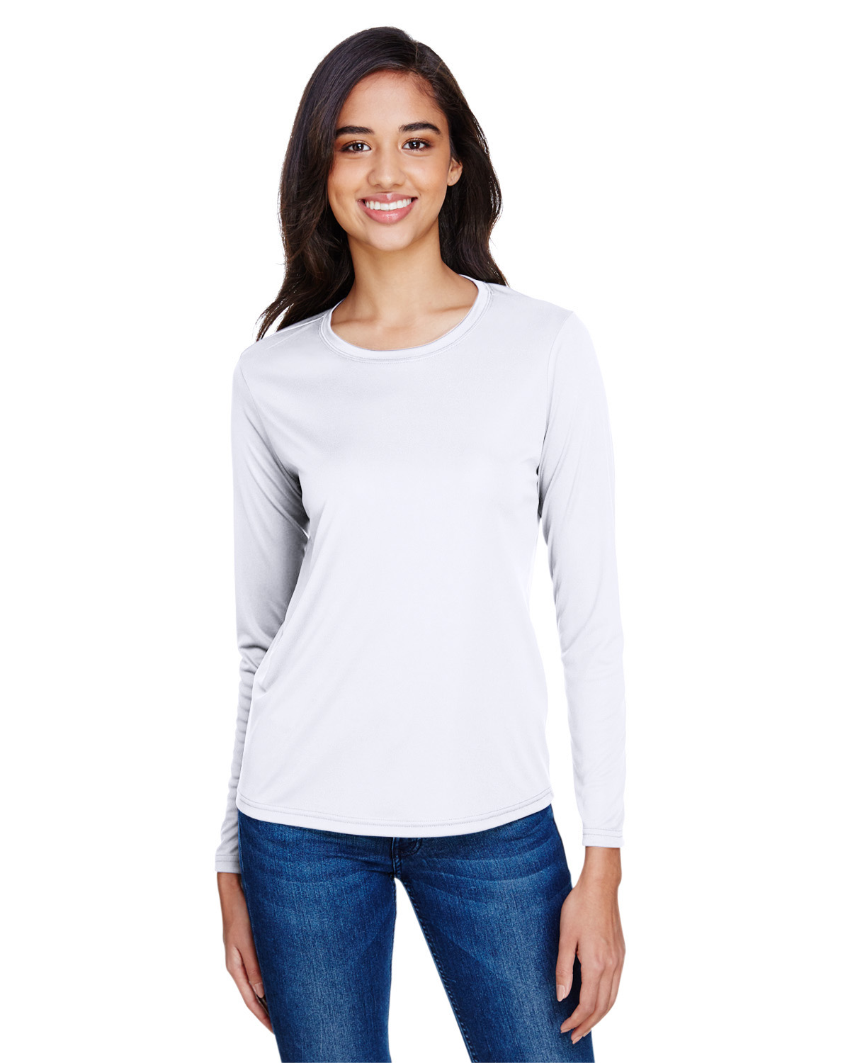 ladies white cotton long sleeve shirt