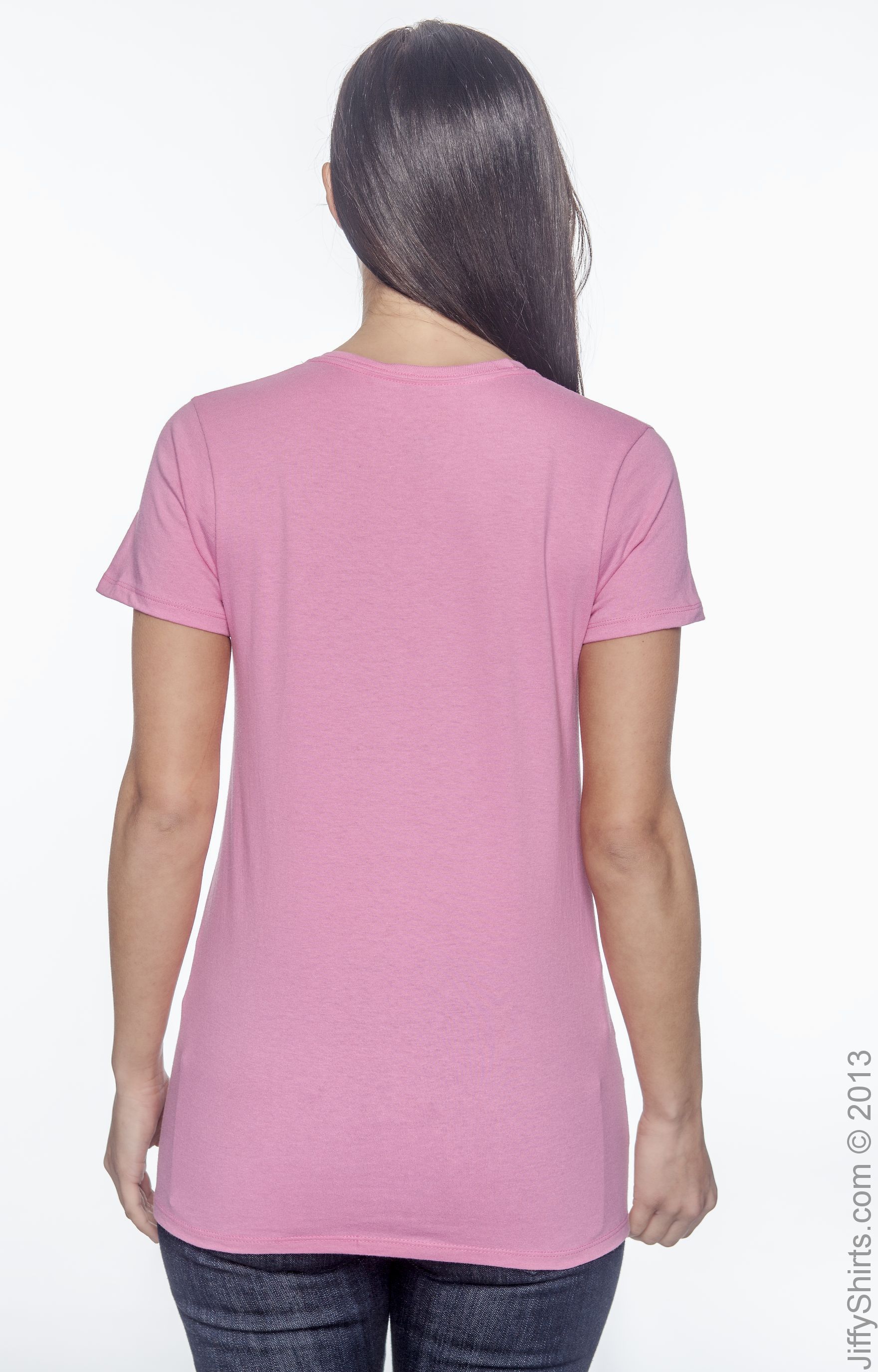 Hanes 5780 Pink Ladies' 5.2 oz. Tagless® V-Neck T-Shirt