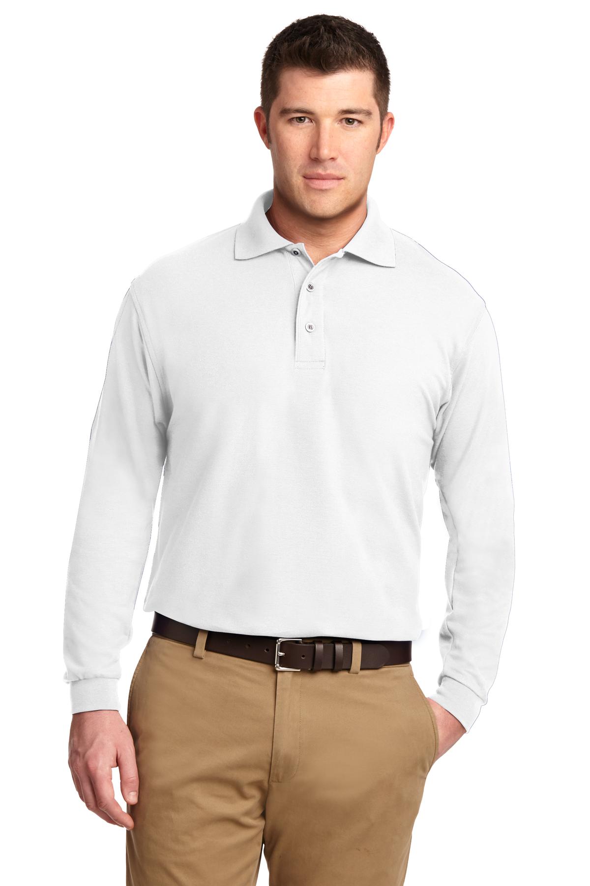 silk long sleeve polo