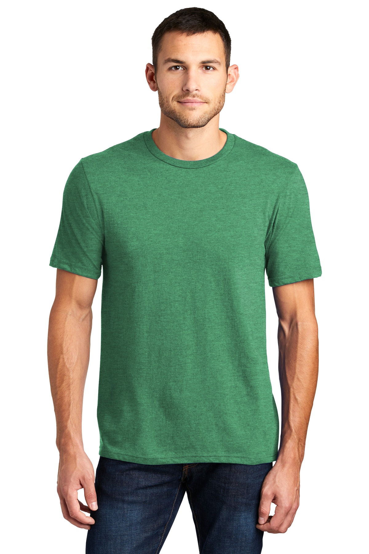 heather green shirt