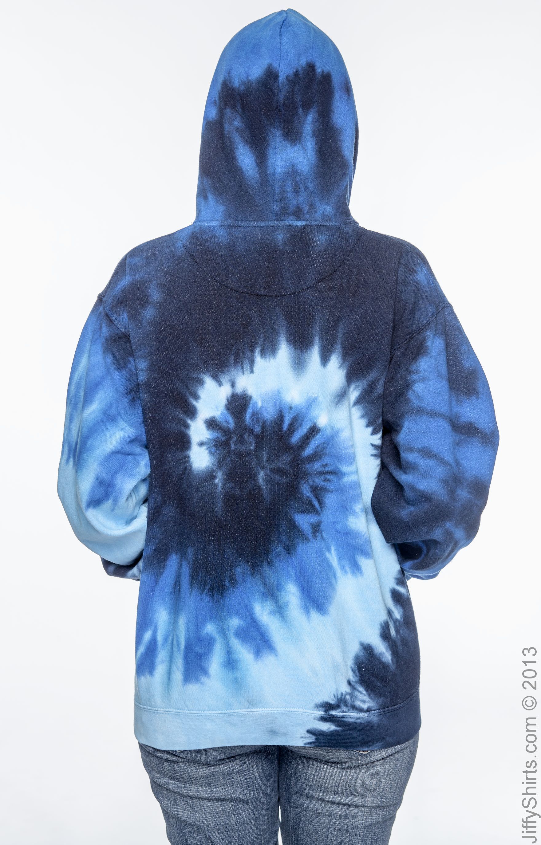 blue ocean tie dye hoodie