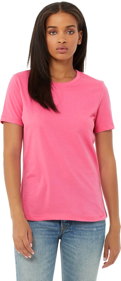 Bella + Canvas B6400 Ladies' Relaxed Jersey Short-Sleeve T-Shirt - Charity Pink - S