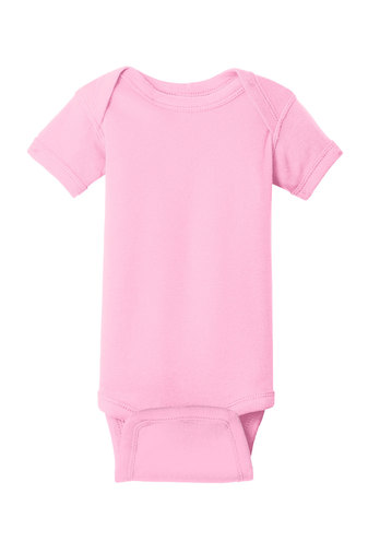 Rabbit Skins 4400 Infant Baby Rib Bodysuit Pink in Nana I Trust
