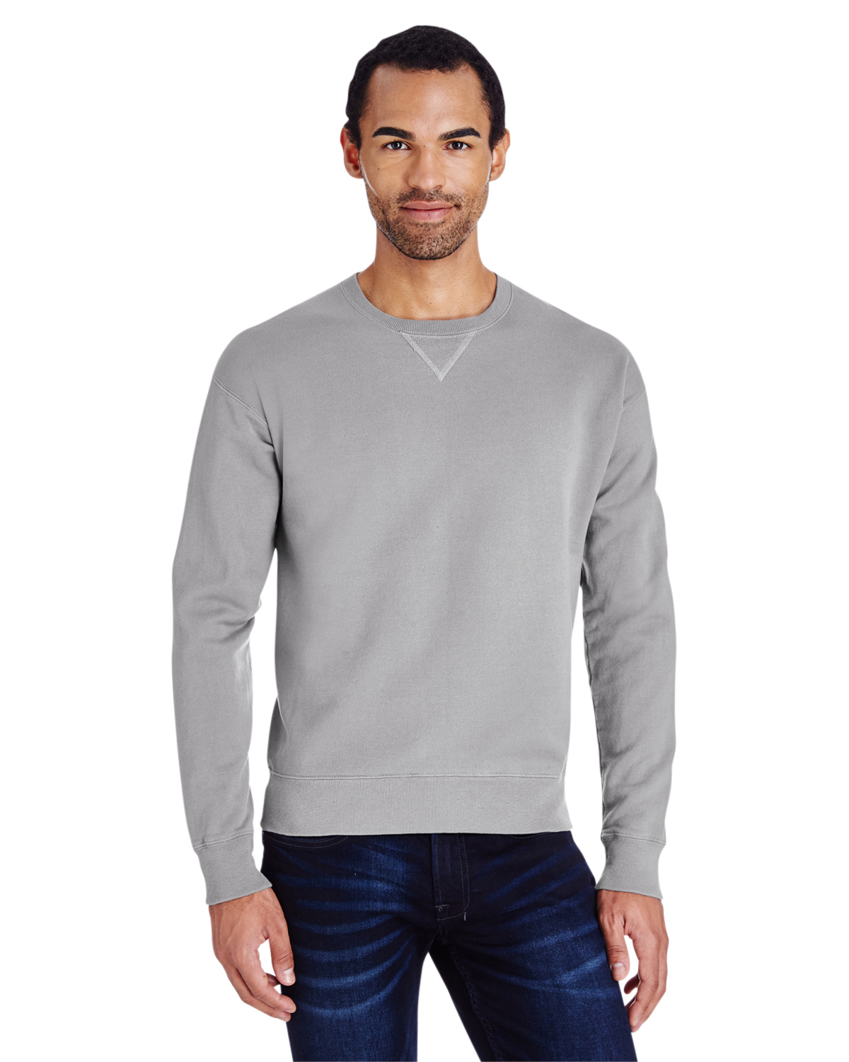 ComfortWash by Hanes GDH400 Unisex Crew Sweatshirt - Concrete - XL
