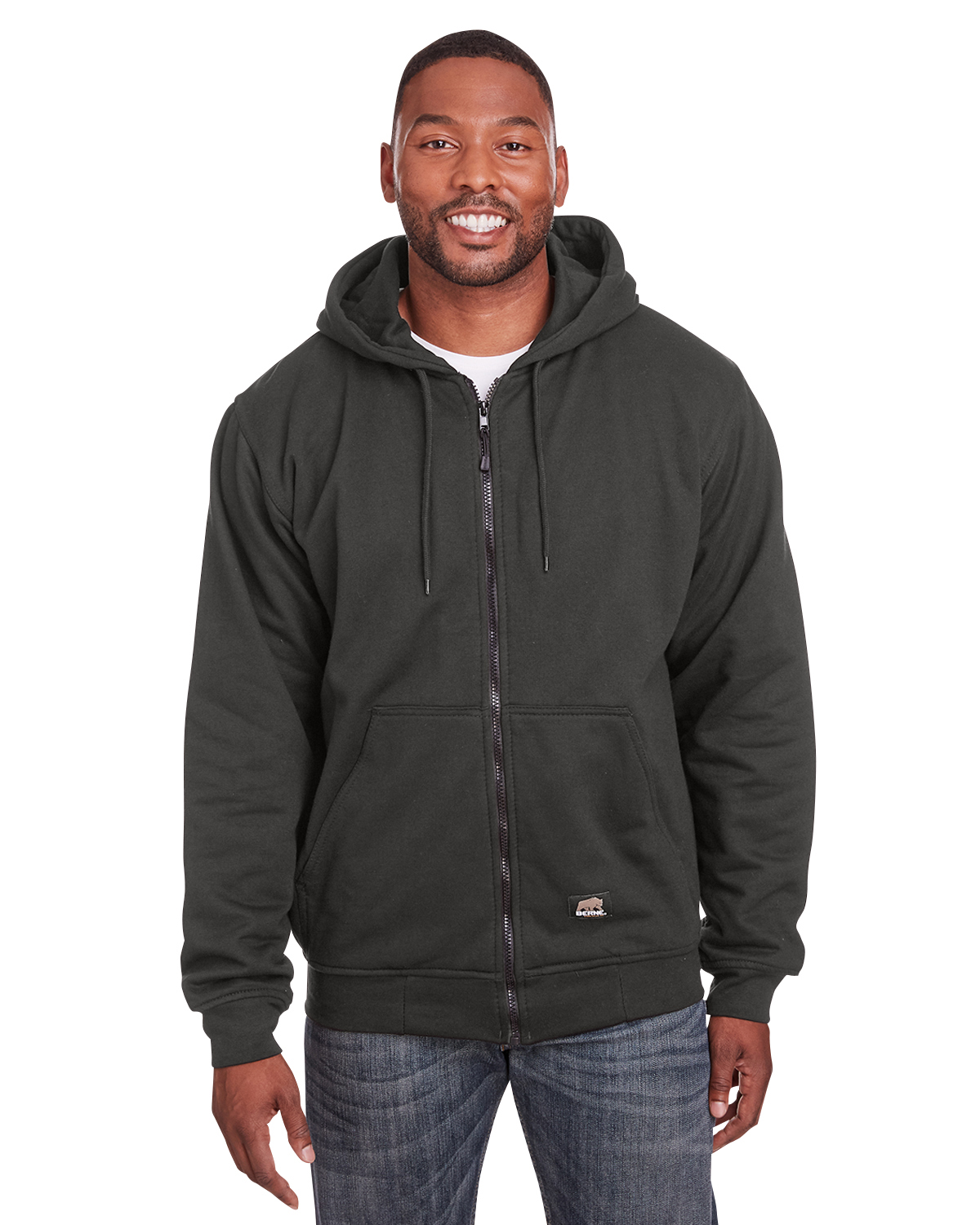 Thermal lined discount zipper hooded sweatshirt