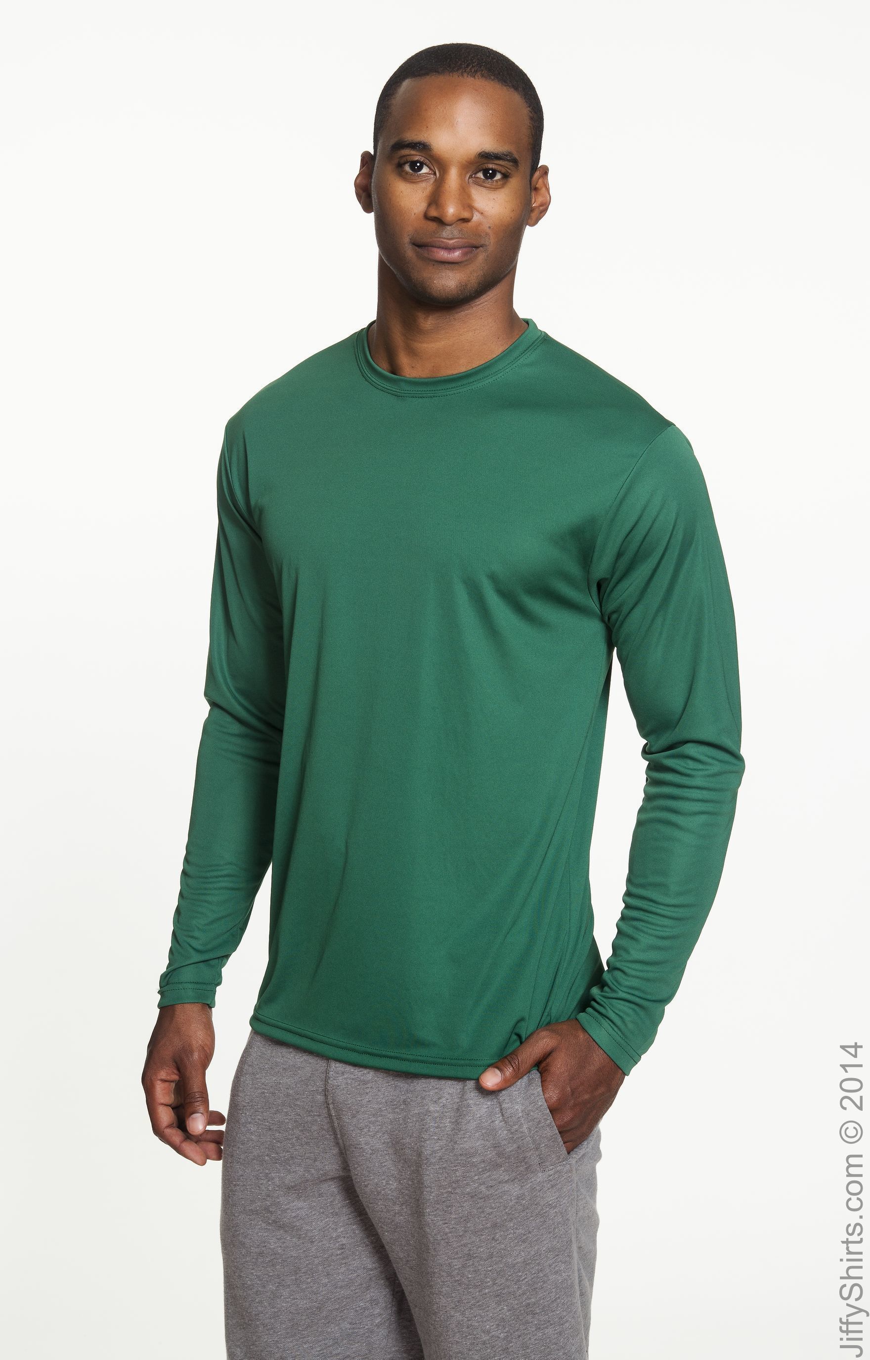 Green long 2024 sleeve shirt mens